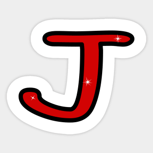 Letter J. Name with letter J. Personalized gift. Abbreviation. Abbreviation. Lettering Sticker